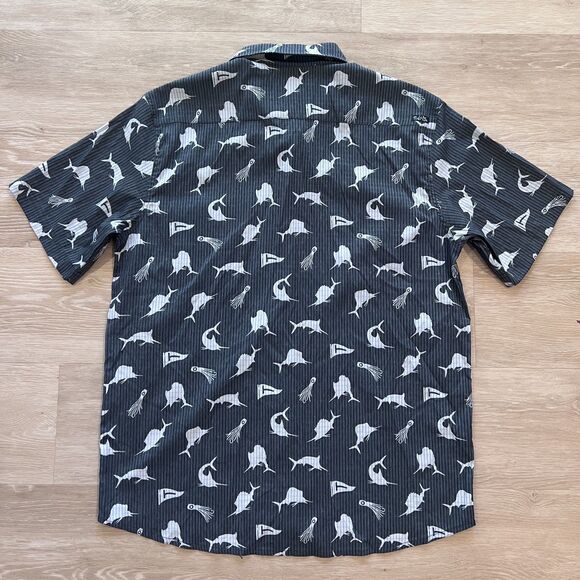 Salt Life Slam Stretch Printed Performance Fishing Shirt Men's-Size XL - Picture 2 of 6